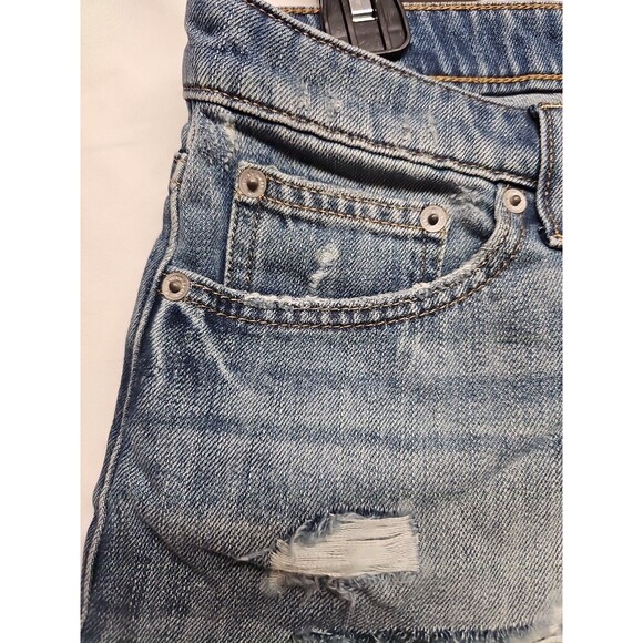 Lucky Brand Women's Cotton Blue Size 8 Boyfriend Shorts Denim Zip Solid - Picture 4 of 7